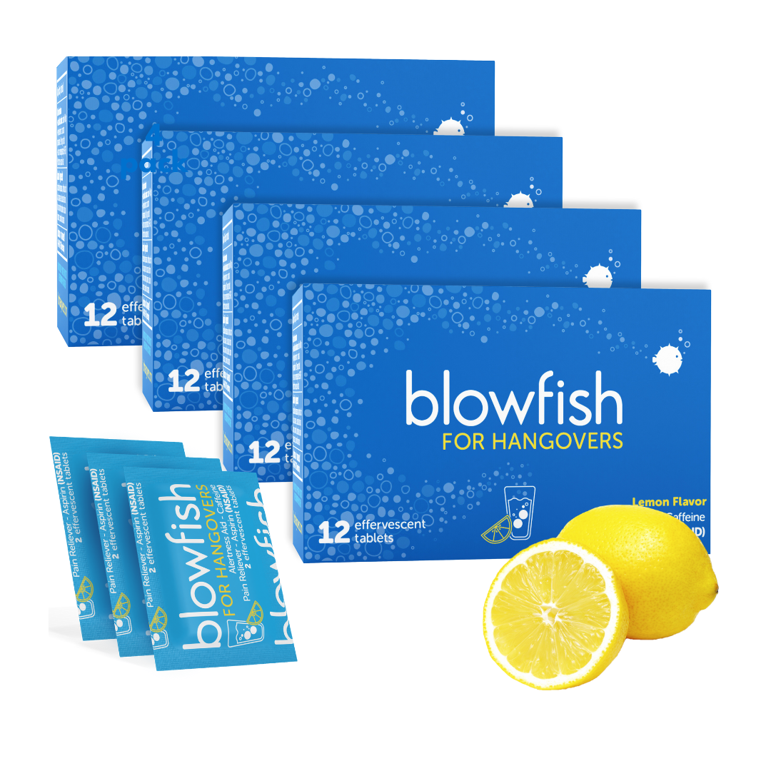 Blowfish for Hangovers Four Box Bundle 4x12 Tablet Boxes